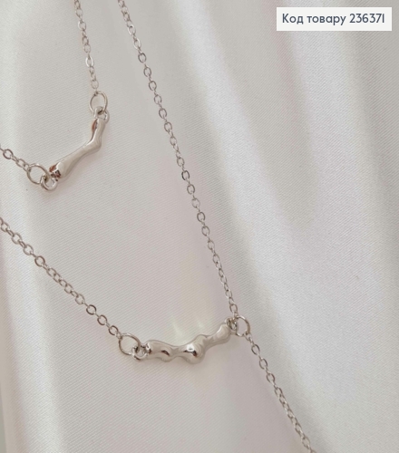 Бижутерия на шею двойная, с перепонками и круглой подвеской, 45+8см, Fashion Jewelry 236371 фото 2