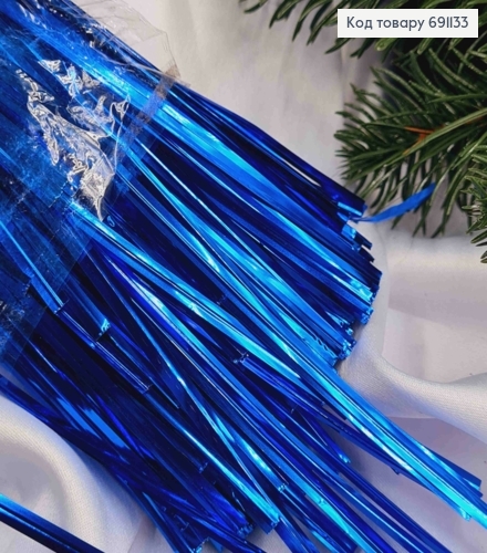 Фольгированная лента зажим-проволока, синего цвета, 15см, упаковка 85гр. 691133 фото 2