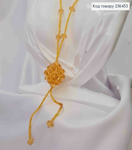 Бижутерия на шею из Бисера и Бусин, 82см, Лимонного цвета, Hand Made 236453 фото 2