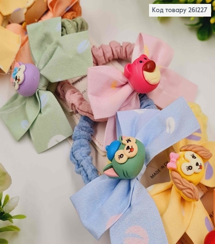 Набор детских резинок, жатка с бантикоми животными 10 шт/наб. 261227 фото 2