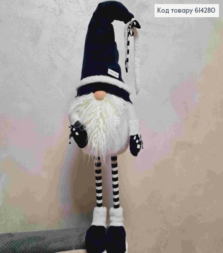 Гном "Скандинавський" в ТЕМНО-СИНІЙ шапці, 82см, ручна робота, Україна 614280 фото 2