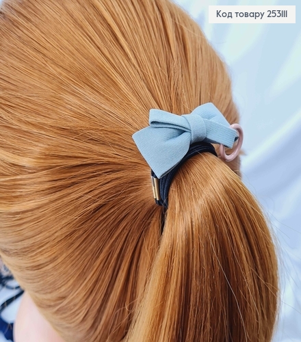 Резинка тройная, с бантиком и кольцом, цвета в ассорт. 253111 фото 3