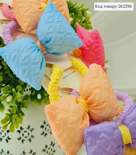 Резинки 5,5см(10шт) "Бантик гофрированный" (7*3см) в ассортименте 262296 фото 2
