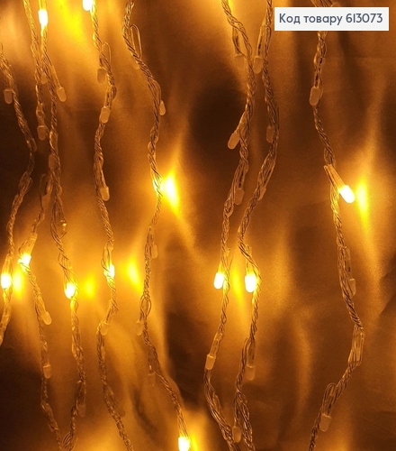 Гирлянда Водопад белая проволока 3*2 м 240 LED цветная 613073 фото 2