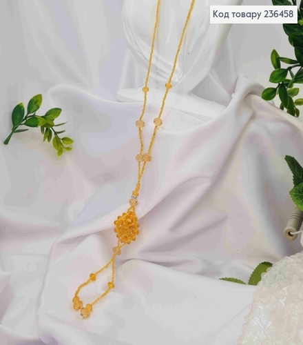 Бижутерия на шею из Бисера и Бусин, 68см, Лимонного цвета, Hand Made 236458 фото 2