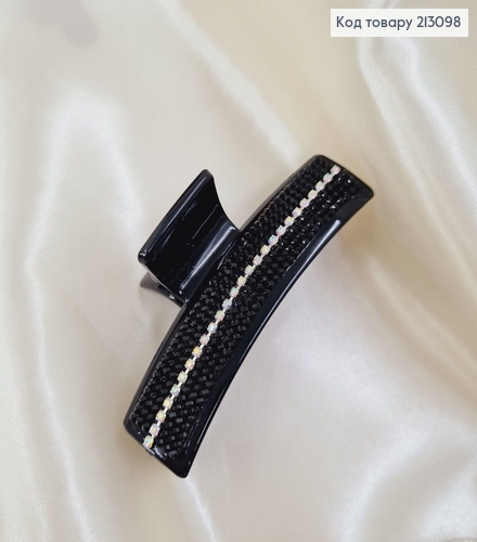 Краб пластик прямоугольный черный в камне 8 см 213098 фото 2