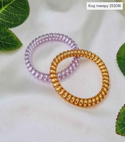 Резинка пружинка, блестящая, 5см, цвета в ассорт. 252081 фото 2