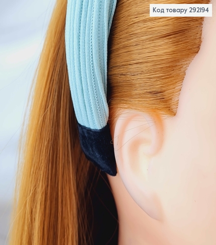 Обруч чалма, жатка, мятный, шир. 4см. 292194 фото 3