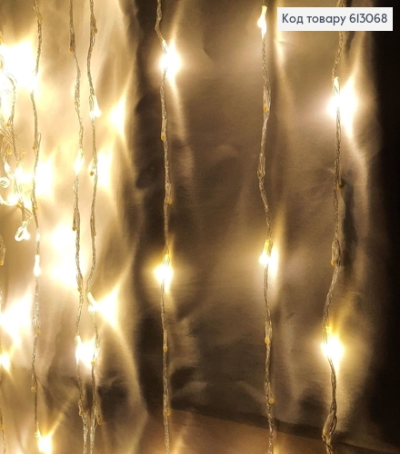 Гирлянда Водопад белая проволока 3*2 м 240 LED белая тепло 613068 фото 3