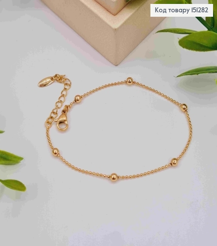 Браслет из Бусин разного размера, длина 17+5см, Xuping 18К 151282 фото 2