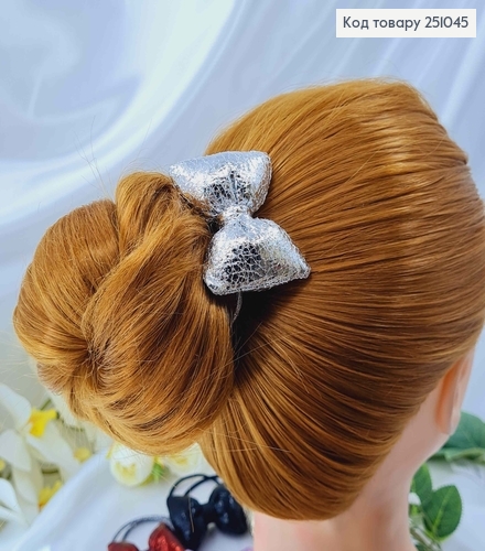 Резинка двойная, с блестящим бантиком, 5,5см, цвета в ассорт. 251045 фото 2