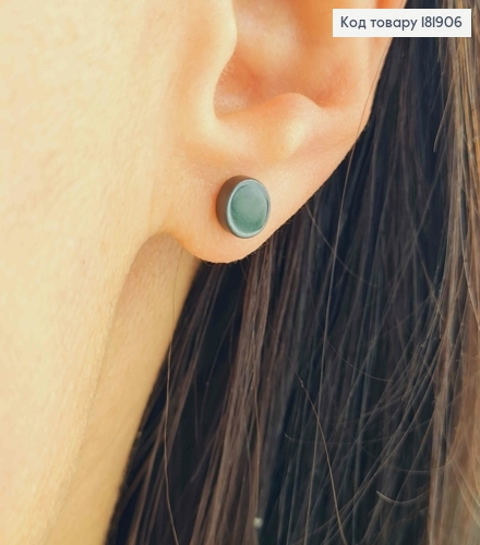 Серьги гвозди черненые "Шайбочка", размером 0,6см, Xuping 181906 фото 2