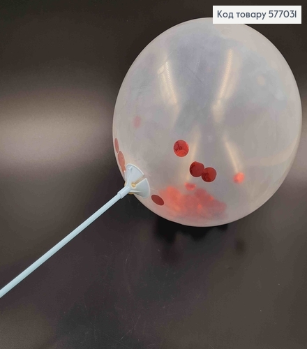 Палочка для воздушных шаров (100шт), ГОЛУБОГО цвета, пластиковая, 40см 577031 фото 2