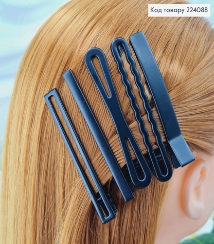 Заколка стрела металл 8см Черная матовая РАЗНАЯ в ассорт. 224088 фото 2