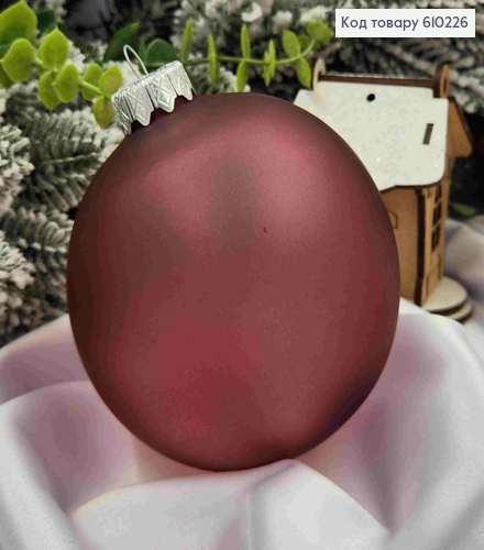 Игрушка шар 100мм "МАТОВАЯ полупрозрачная", МАРСАЛ ЯРЧЕЕ (цвет), Украина 610226 фото 2