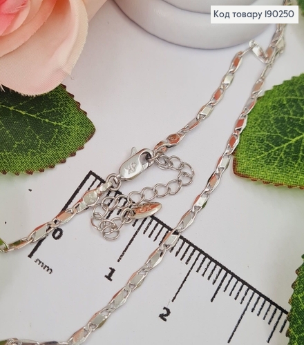 Цепочка родовой пластинки 3мм, длина 45+5см, Xuping 190250 фото 2