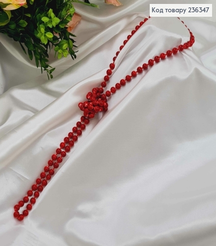 Ожерелье из жемчужин 10мм, Бордовые, 150см 236347 фото 3