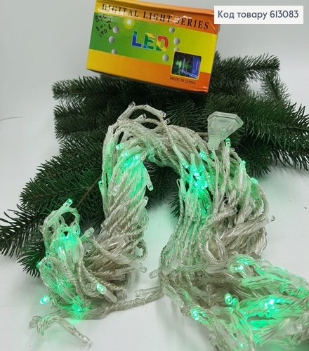 ¶Гирлянда шторка белая проволока 3*1,2 м 240 LED цветгая 613083 фото 2