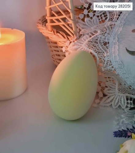 Яйцо лебединое, Бархат, ЖЕЛТОГО цвета, 10*7см 282051 фото 2