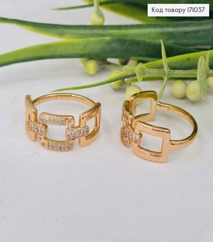 Кольцо "Оливия" украшено Блестящими камнями, Xuping 18К 171037 фото 3