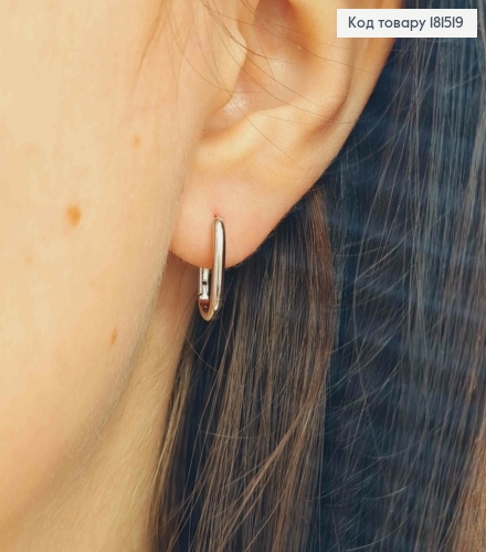 Серьги овальные, 1,5см, Xuping 181519 фото 2
