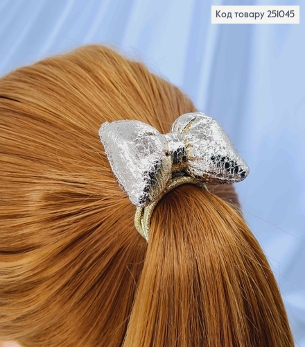 Резинка двойная, с блестящим бантиком, 5,5см, цвета в ассорт. 251045 фото 3
