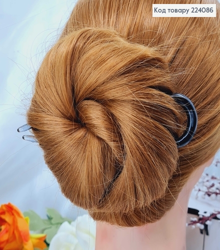 Заколка рогач ВОЛНА, пластик глянцевый, 12.5см в ассорт. 224086 фото 2