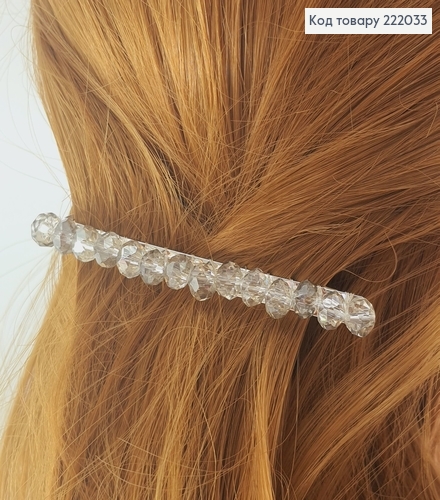 Заколка автомат металл с стиклярусом в асс. 222033 фото 3