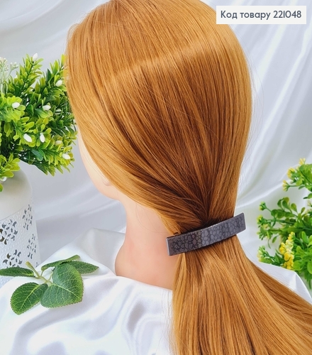 Заколка автомат 9*1.5см блеск прямоугольная в ассорт.. 221048 фото 3