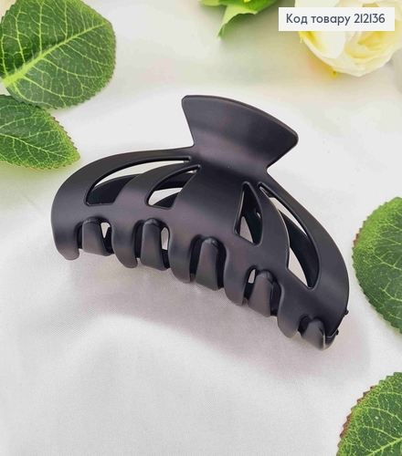 Краб пластик, черный матовый, с зелёным орнаментом, 9см 212136 фото 3