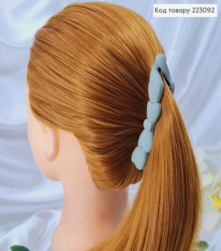 Заколка банан пластик 10см "Бантик" матовый в ассорт. 223092 фото 2