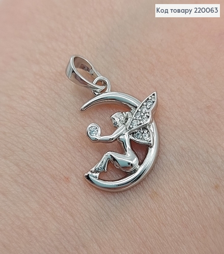 Кулон фея с камушком родированное Xuping 220063 фото 2