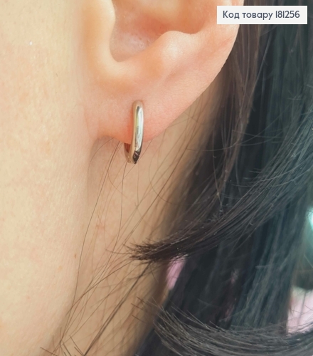 Серьги кольца родованные, классические, 1см, Xuping 181256 фото 2