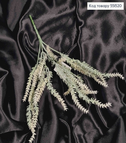 Штучна декоративна композиція Лаванда, БІЛОГО кольору, 5 гілочок на металевому стержні, 36см 551520 фото 2