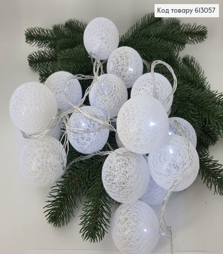 Гирлянда Шар ажурный 60 мм 4 м 20 LED белый холодный 613057 фото 3