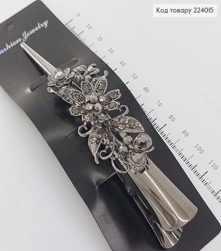 Заколка стрела металл цветы 13,5 см 224015 фото 2