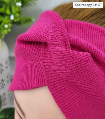 Пов'язка, рубчик, Малинового кольору, 23*11см, ручна робота, Україна 275175 фото 2