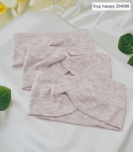 Повязка детская трикотаж (натур. ткань) чалма МОККО ручная работа. Украина (17*7,5см) 254088 фото 2