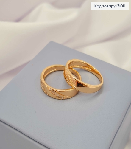 Перстень украшенный Блестящими камешками, Xuping 18К 171011 фото 2