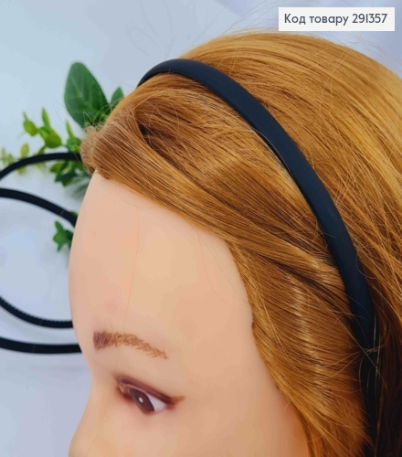 Обруч пластик, матовый, ЧЕРНОГО цвета, 0,8см 291357 фото 2