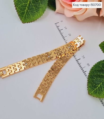 Браслет на руку пластинками 1см. дл. 17см Xuping 18K 150700 фото 3