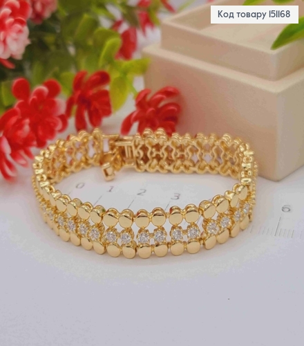 Браслет украшен Блестящими камешками, 17+2см, Xuping 18K 151168 фото 2
