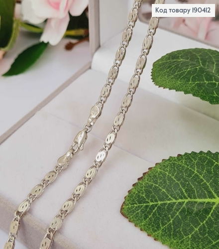 Цепочка родованная, улиточное плетение 44,5см, Xuping 190412 фото 2
