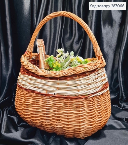 Кошик плетений ГЛИБОКИЙ (глибина 24см, довжина 36см,ширина 26см) ПОЛЬЩА 283066 фото 2
