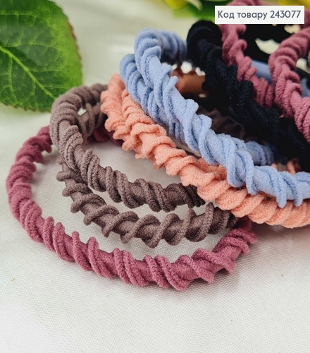 Резинка проста закручена кольорова 20 шт/уп.. 243077 фото 2