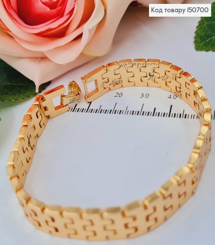 Браслет на руку пластинками 1см. дл. 17см Xuping 18K 150700 фото 2