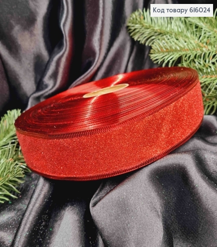 Лента Блеск КРАСНАЯ, ширина 4см, длина 100 ярдов (90м) 616024 фото 2