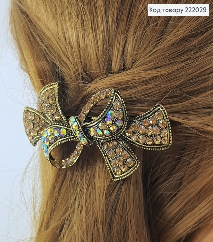 Заколка автомат металл Бантик 222029 фото 3