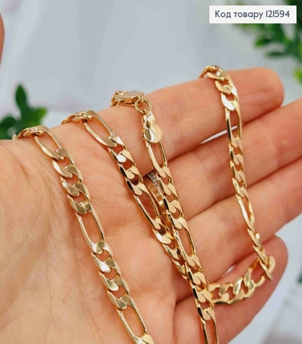 Цепочка плетения КАРТЬЕ, ширина 6мм, длина 60см, Xuping 18К 121594 фото 2