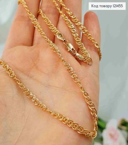 Цепочка 4мм, длина 60см, плетение Нонна крученое, Xuping 18K 121455 фото 2